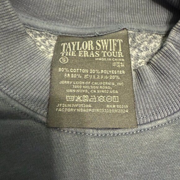 Taylor Swift | The Eras International Tour Washed Blue Hoodie | New | Defeats - Picture 16 of 16